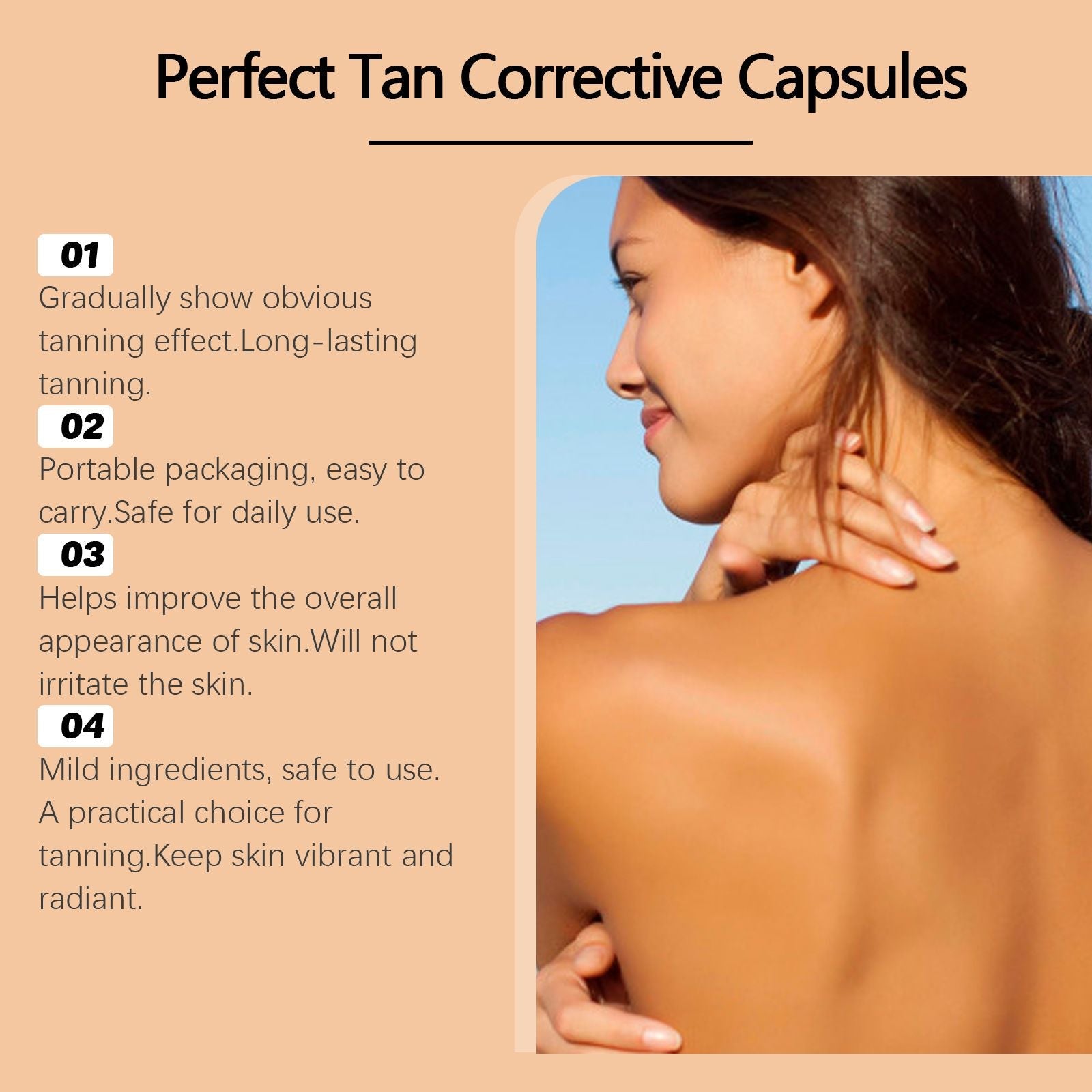 Tanning Accelerator Capsules Serum for Glow 30 Capsules
