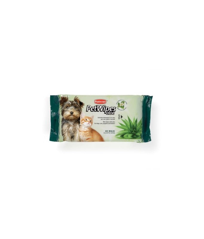 Padovan Pet Wipes Aloe - 40 Wipes