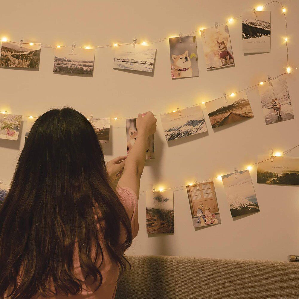 Photo Clip String Lights 100 LED Fairy Lights Bedroom Wedding Wall Decoration