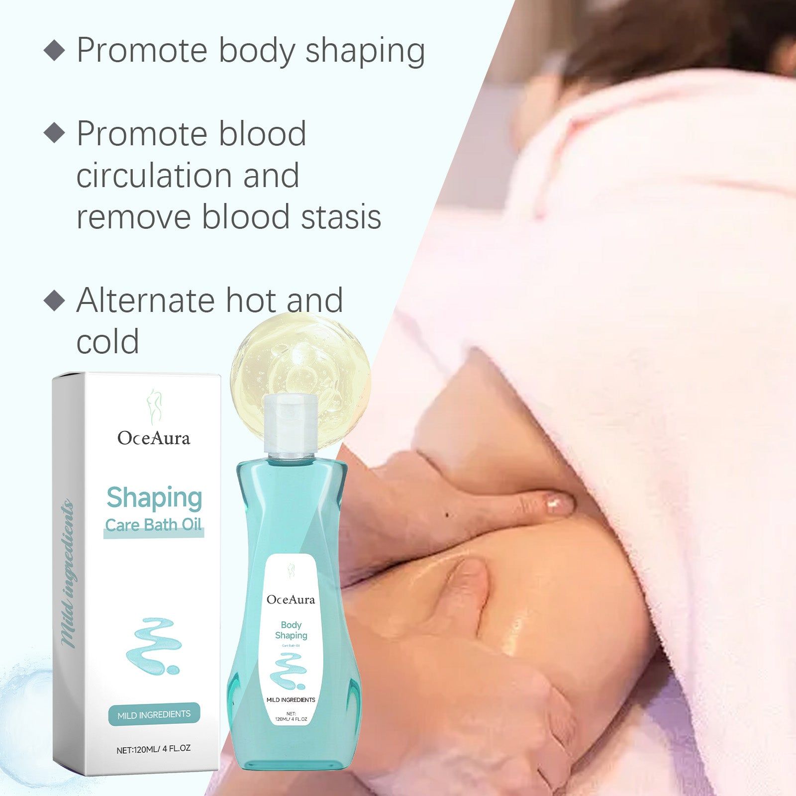 Body Shower Oil, Daily Moisturizing, Firming, Toxin Removal, Skin Care ,120ml