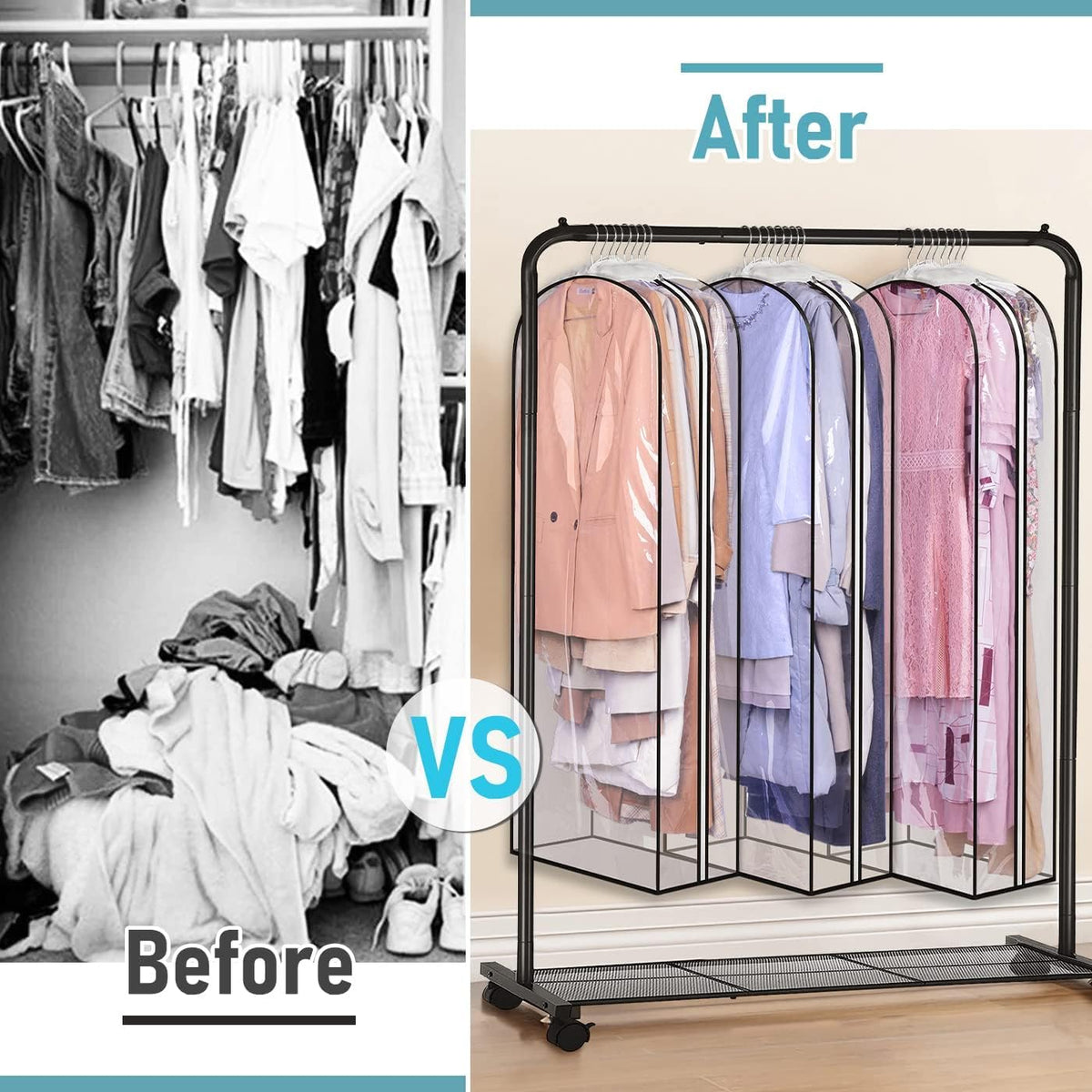 Clear Zippered Garment Bags