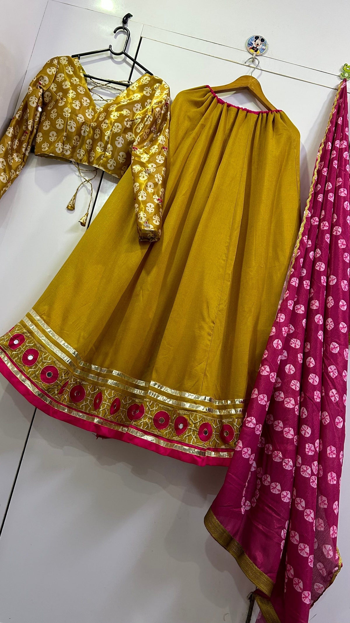 Fab Zone Designer Navratri Special Lehenga Choli With Thread & Real Mirror Work