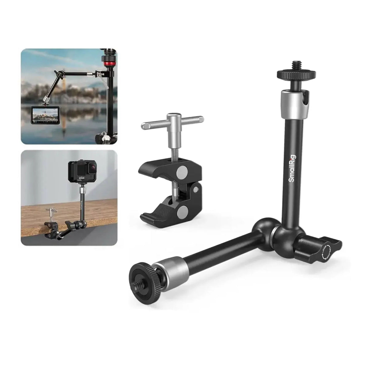 SmallRig Articulating Magic Arm with Super Clamp Kit, Ball Head Mounts, KBUM2732B