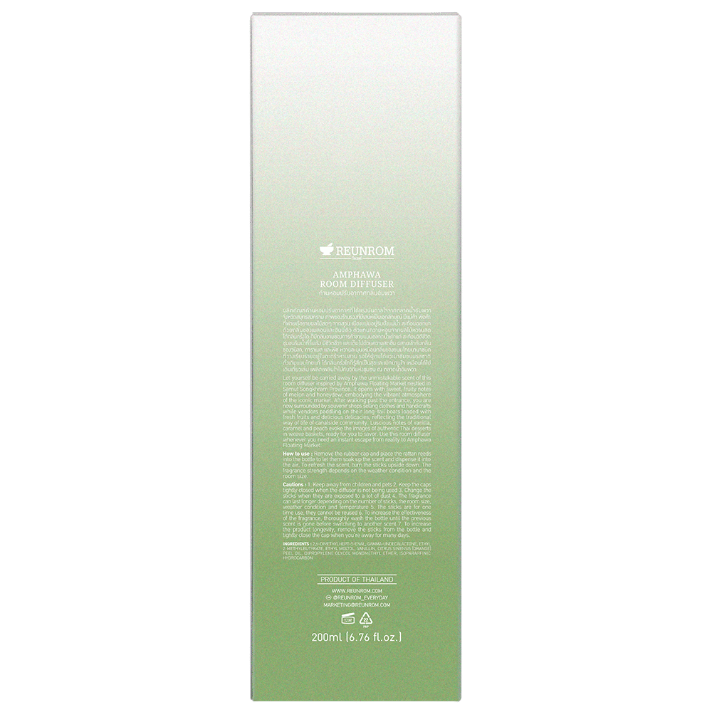 موزع عطر للغرفة سعة 200 مل من Reunrom Amphawa