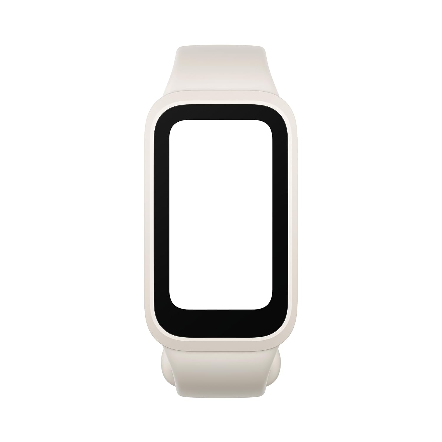 سوار اللياقة البدنية الذكي Xiaomi Smart Band 9 Active، باللون البيج والأبيض، بشاشة مقاس 1.47 بوصة، و50 وضعًا رياضيًا، وعمر بطارية يصل إلى 18 يومًا