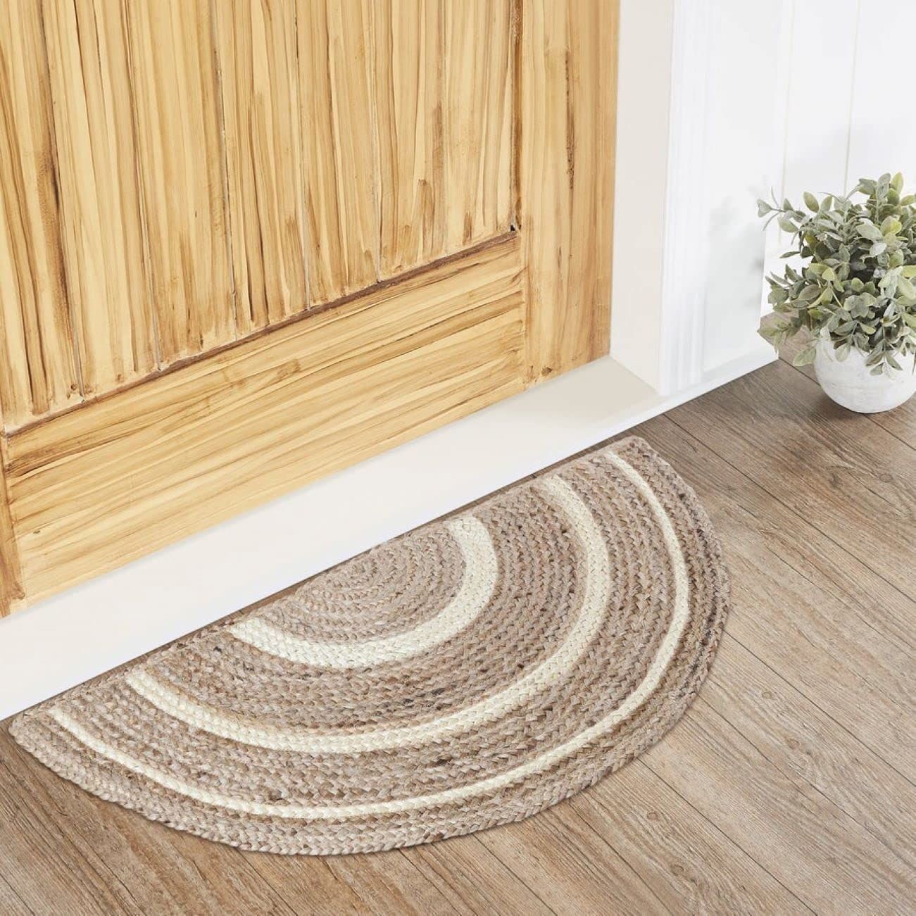 AIESY®  Beautiful Reversible Braided Stars Hearth Rug