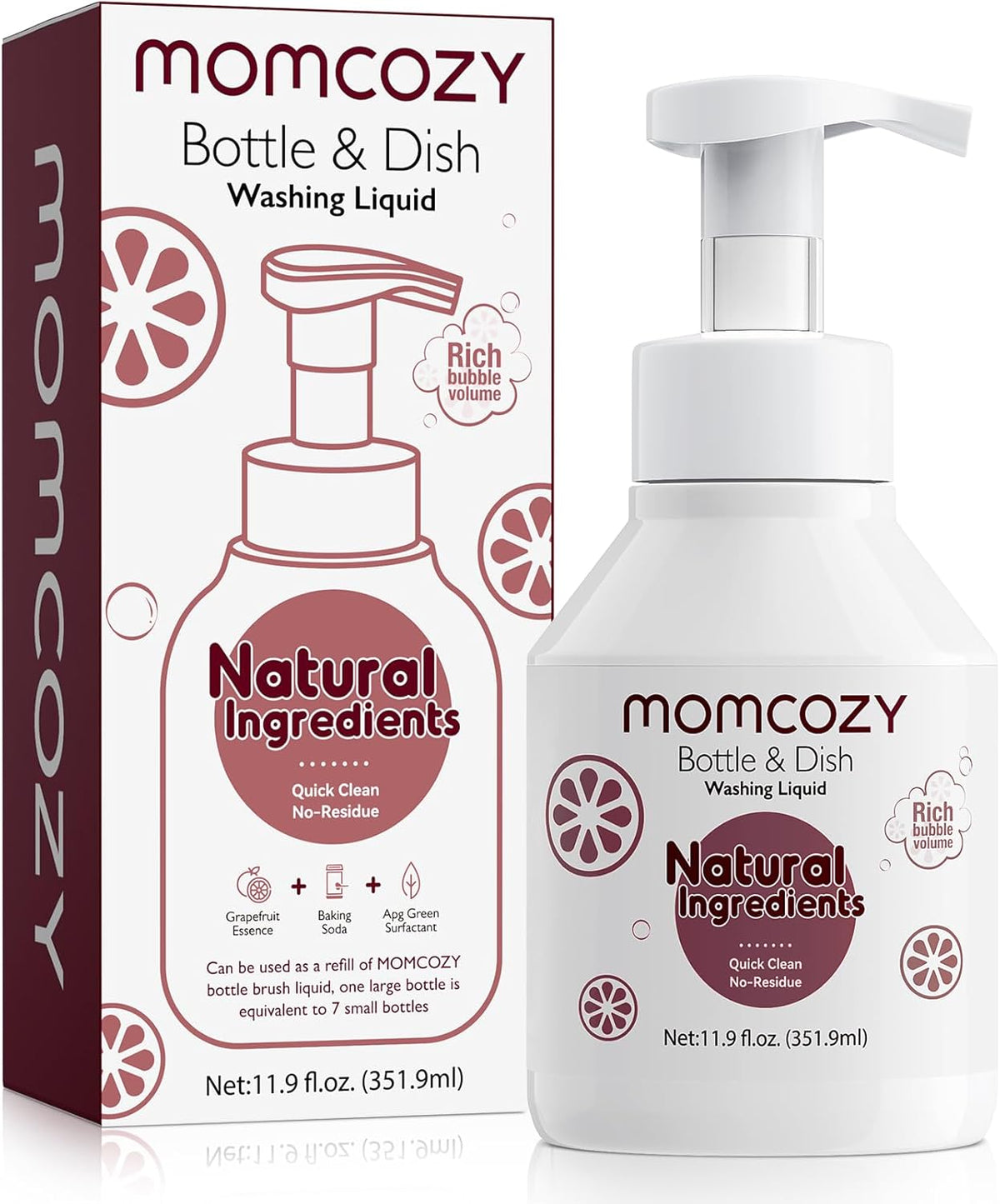 Momcozy Bottle & Dish Washing Liquid – Natural Foaming Cleaning Fluid
