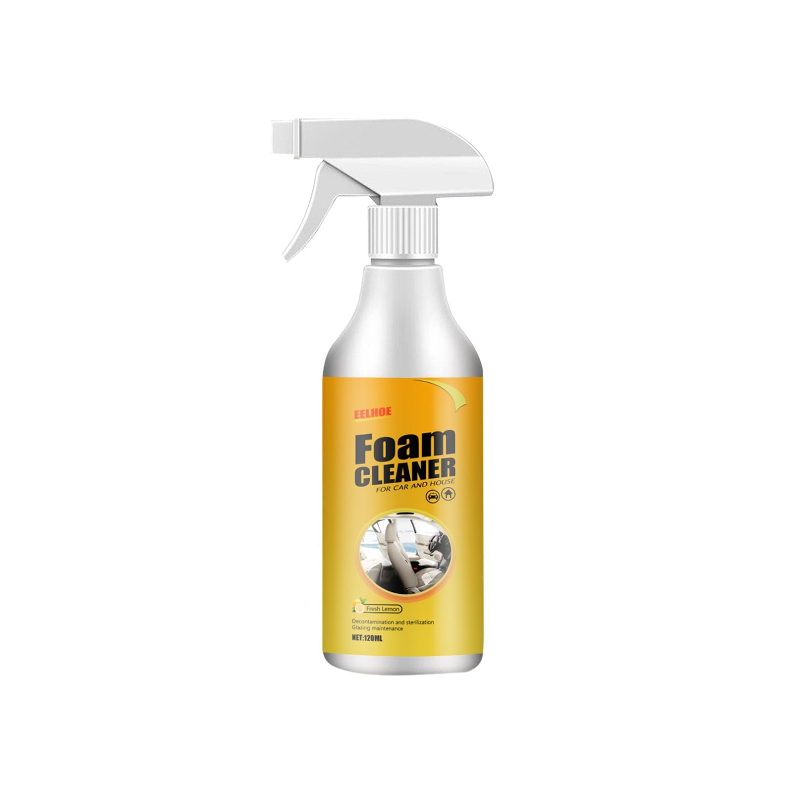 Car Seat Cleaning Foam, Multi-Purpose Interior Decontamination, Safe and Fast ,120ml