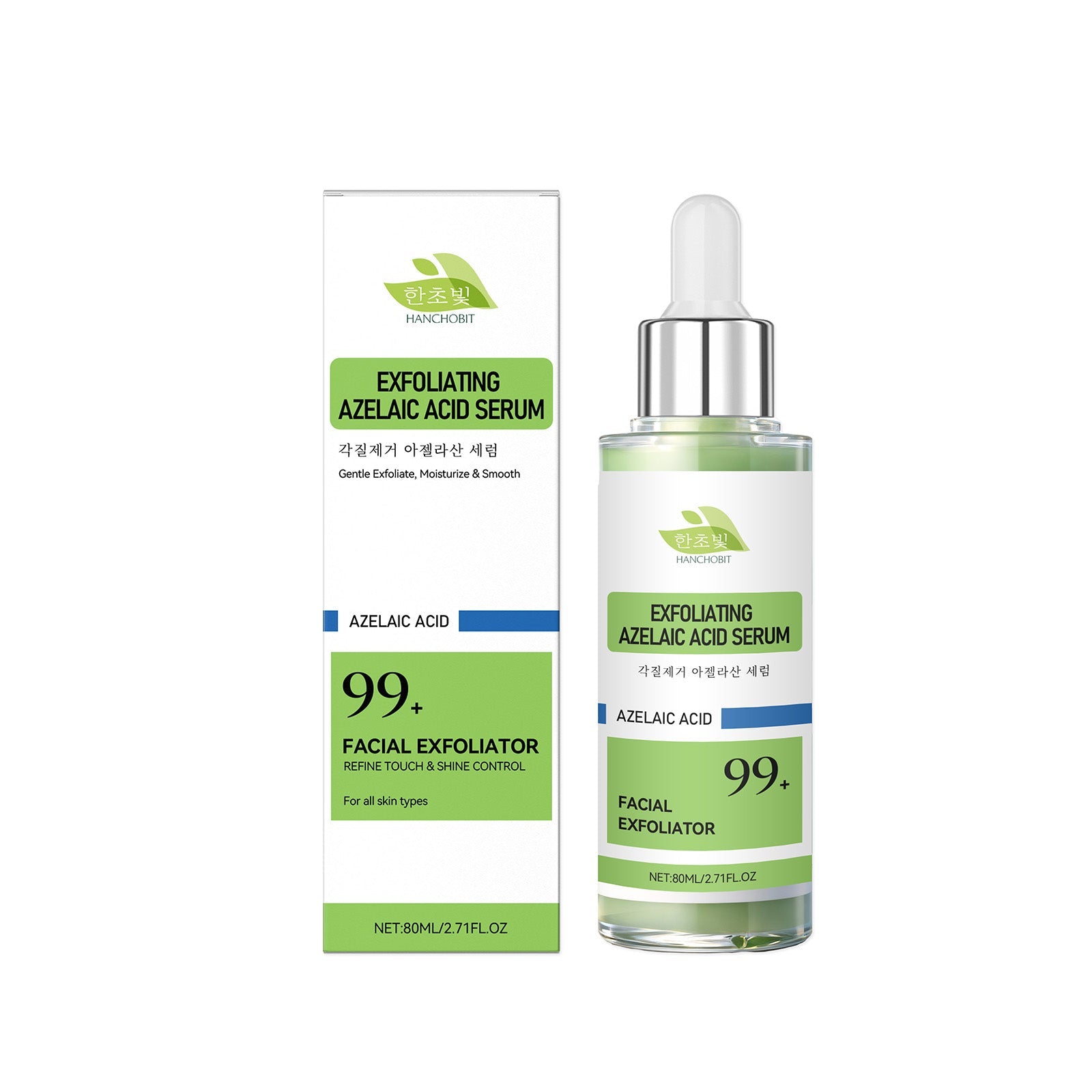 Azelaic Acid Essence, Gentle Face Cleanser, Moisturizing, Exfoliating, Skin Care ,80ml