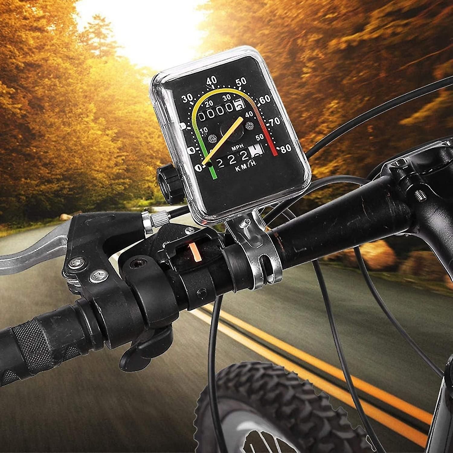 Bike Speedometer Waterproof Mechanical Odometer Meter