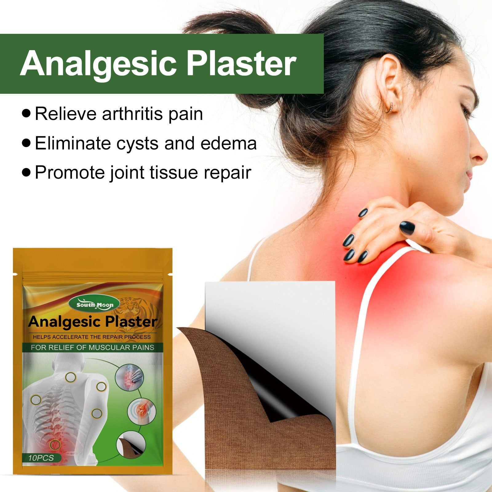 Relieve Joint Pain Fast with Analgesic Plaster, Natural Muscle & Lumbar Relief, Pain Relief Patch ,10pcs