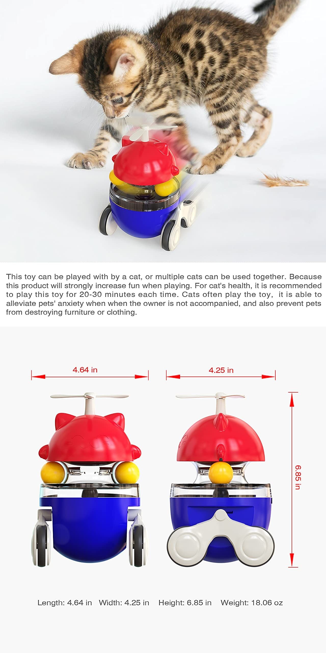 Pet Toy Tumbler Cat Turntable Leaking Food Ball Training