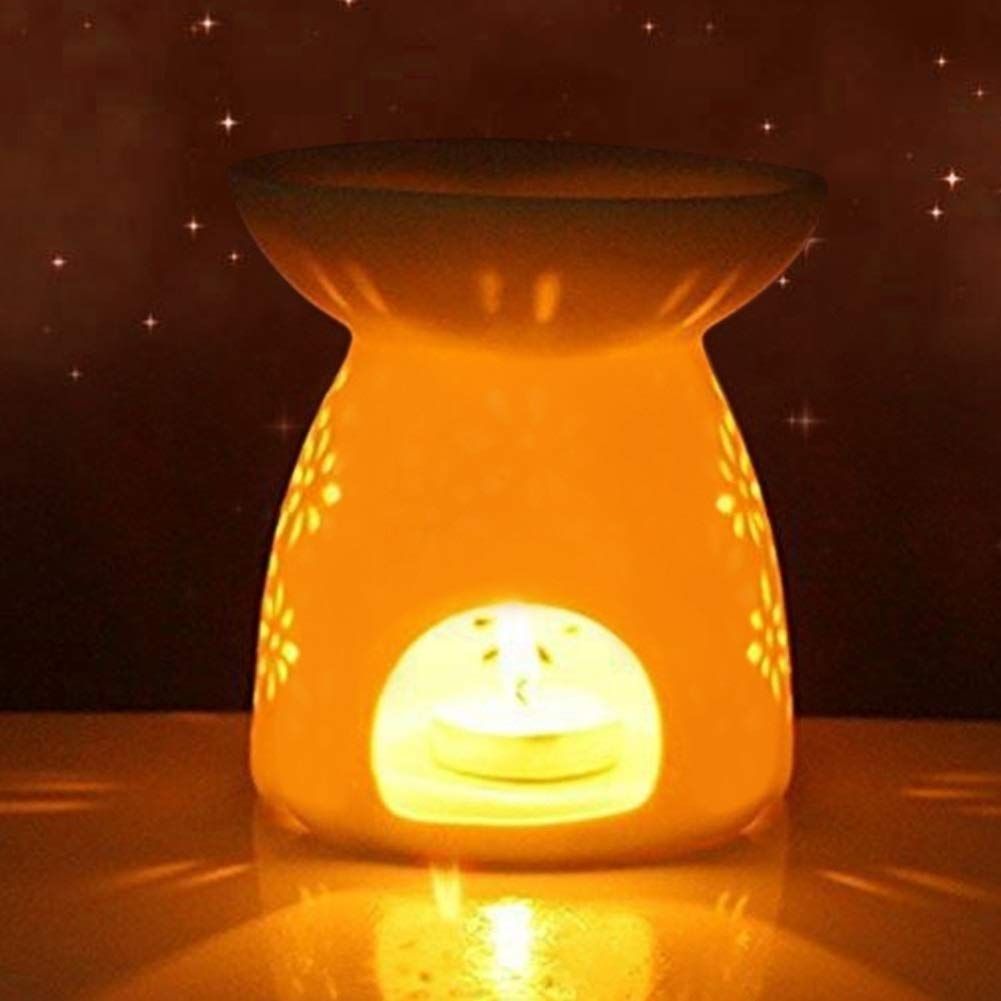 Ceramic Oil Burners Aromatherapy Essential Oil Candle Holder Night Fragrance Lamp