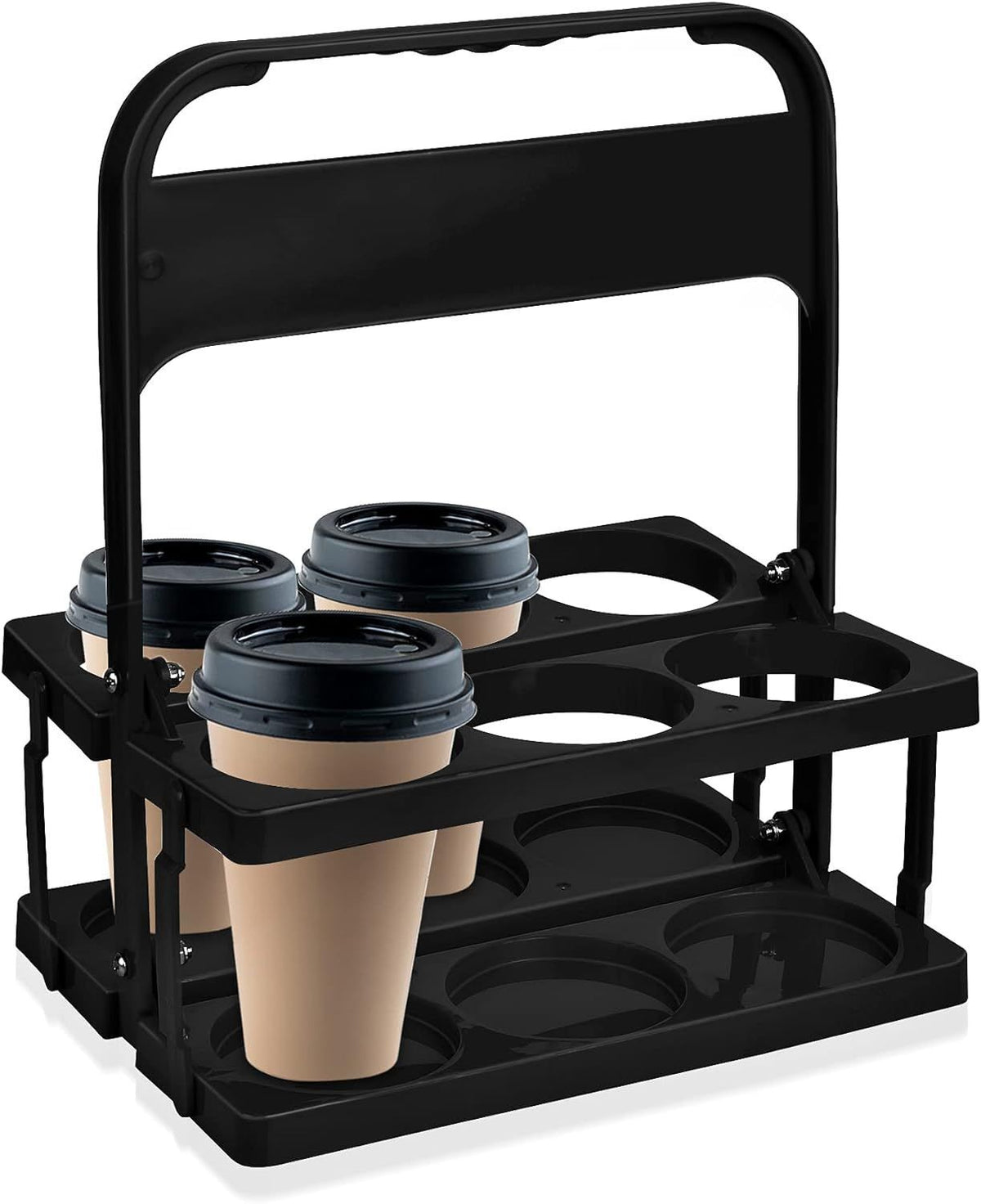 Drink Carrier 6 Holes Foldable Beverage Delivery Holder Beer Bottle Organizer