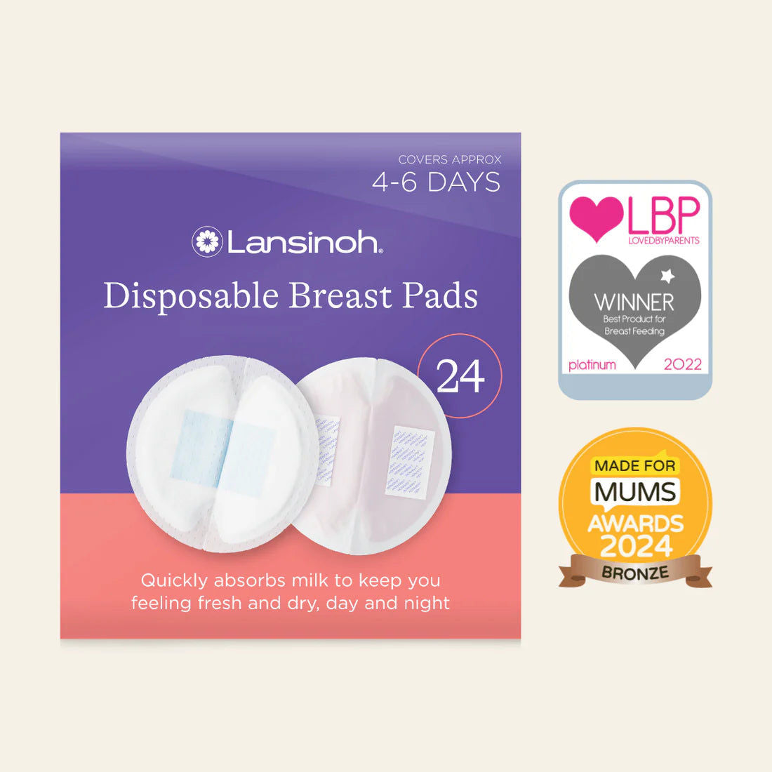 Lansinoh Disposable Nursing Pads (Pack of 24)