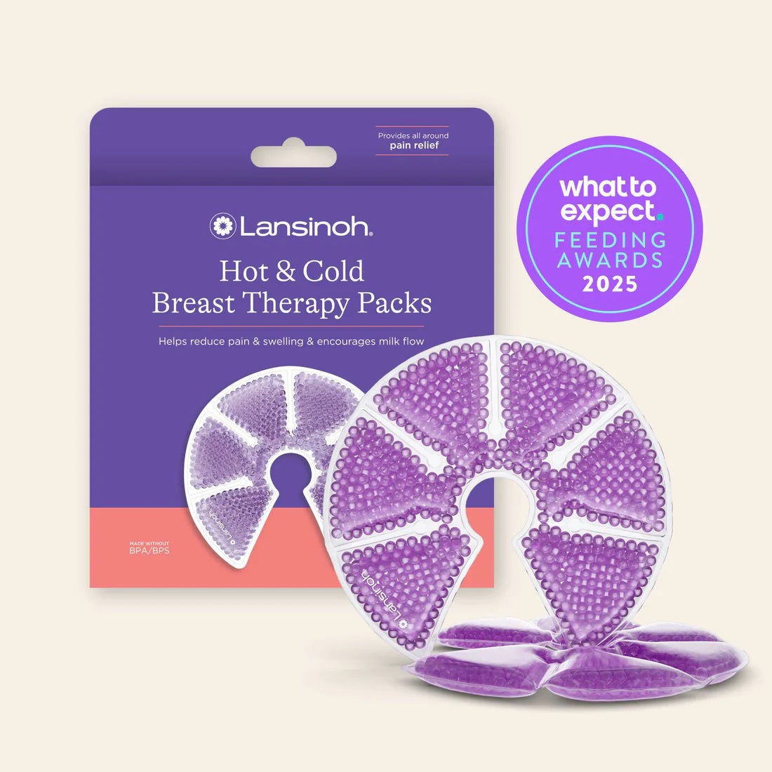Lansinoh Thera°Pearl 3-in-1 Hot or Cold Breast Therapy