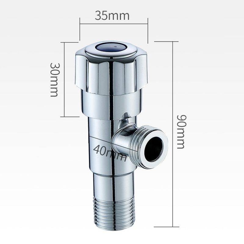 Stainless Steel Double Outlet Angle Valve Plum Wheel Plated Cold Water