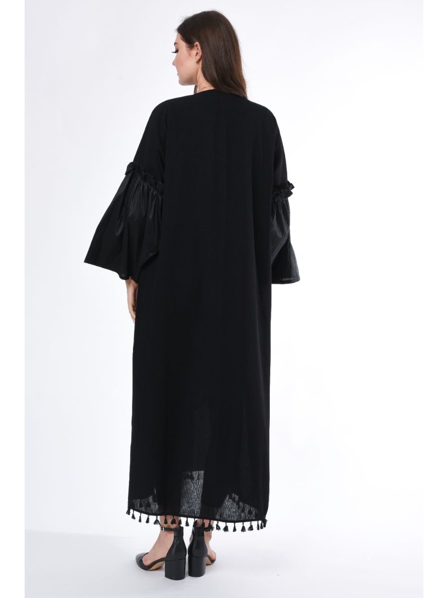 MOiSTREET Black Exotic Abaya