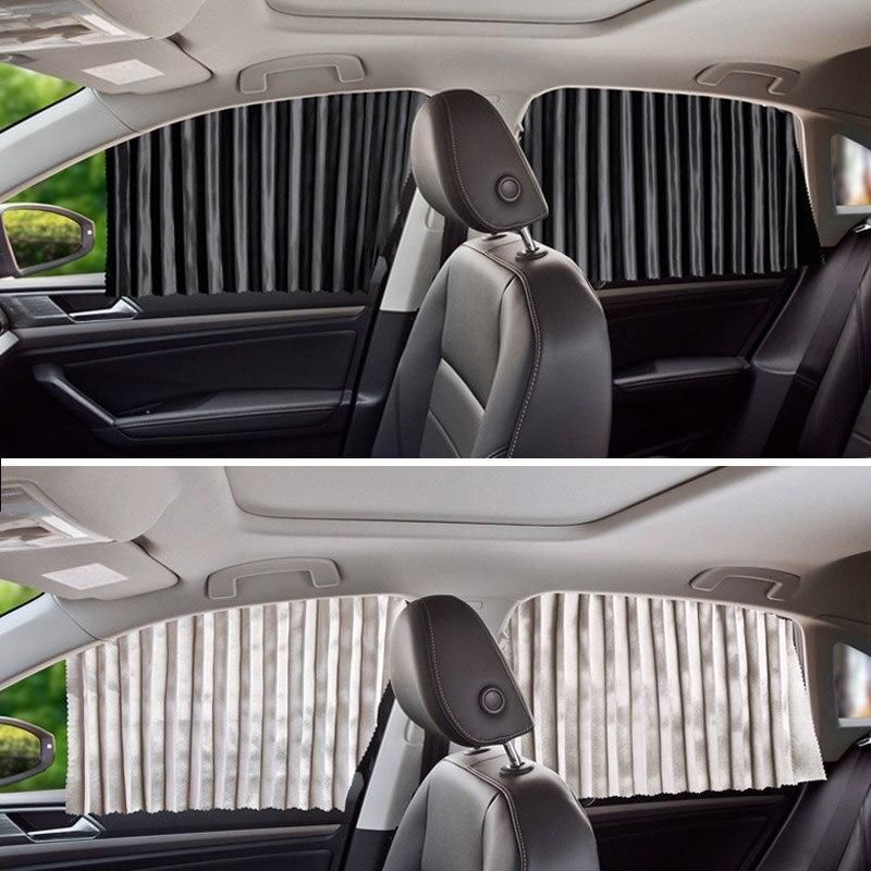 4pcs Car Side Window Sun Shades Blinds Universal Magnetic Privacy Curtains