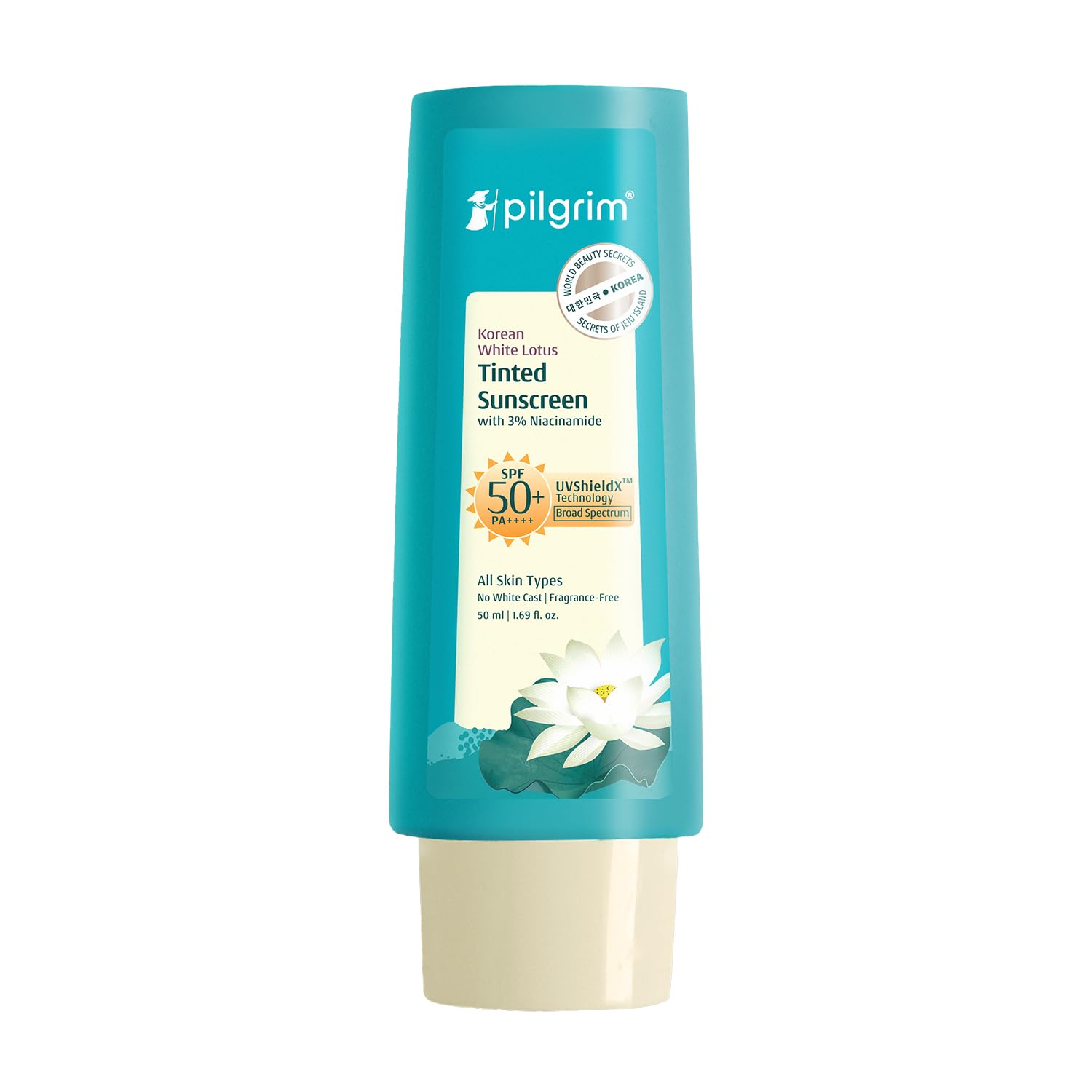 Pilgrim Korean White Lotus Tinted Sunscreen Spf 50 ML