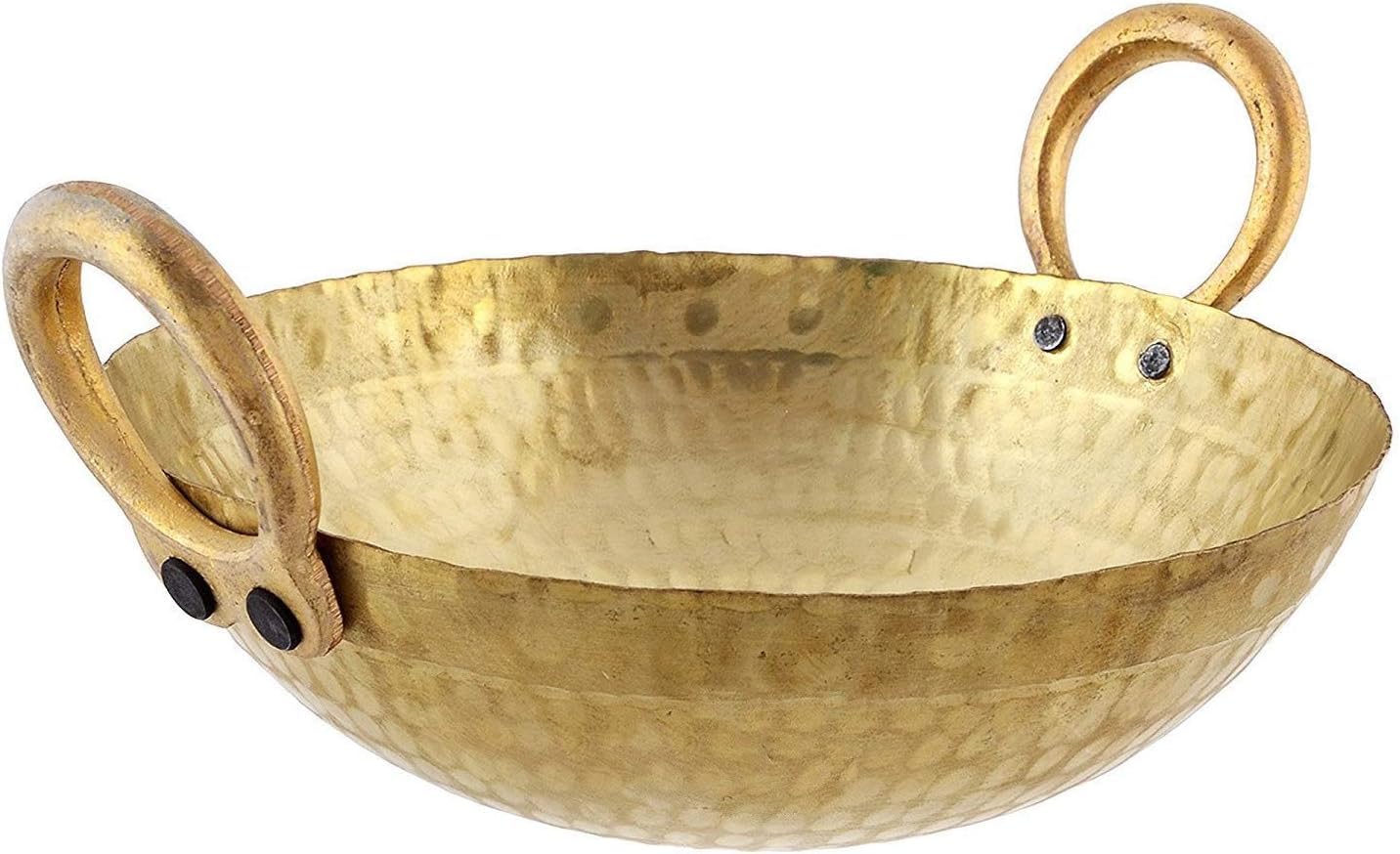 Hammered Brass Kadhai for Cooking 3000ml
