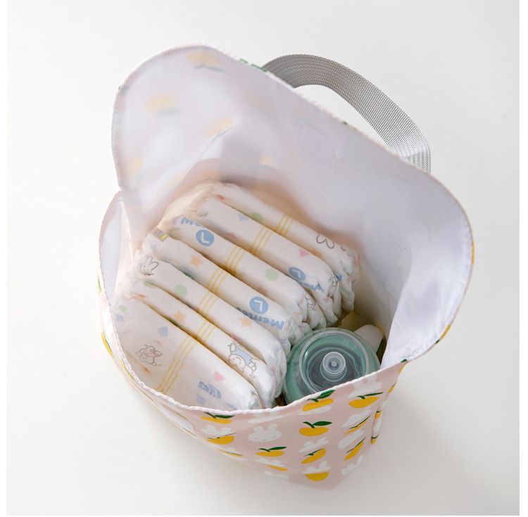2Pcs Baby Diaper Bag Portable Waterproof Hanging Storage Pouch Tote For Outing