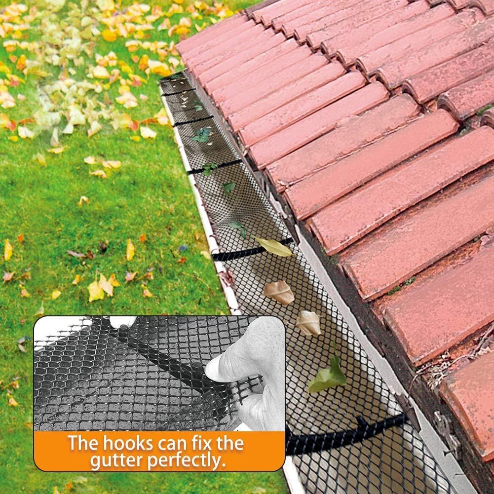 Aluminium Leaf Mesh Gutter Guard Cover Roof Panels Leaf Mesh Roll With 10 Ground Nails