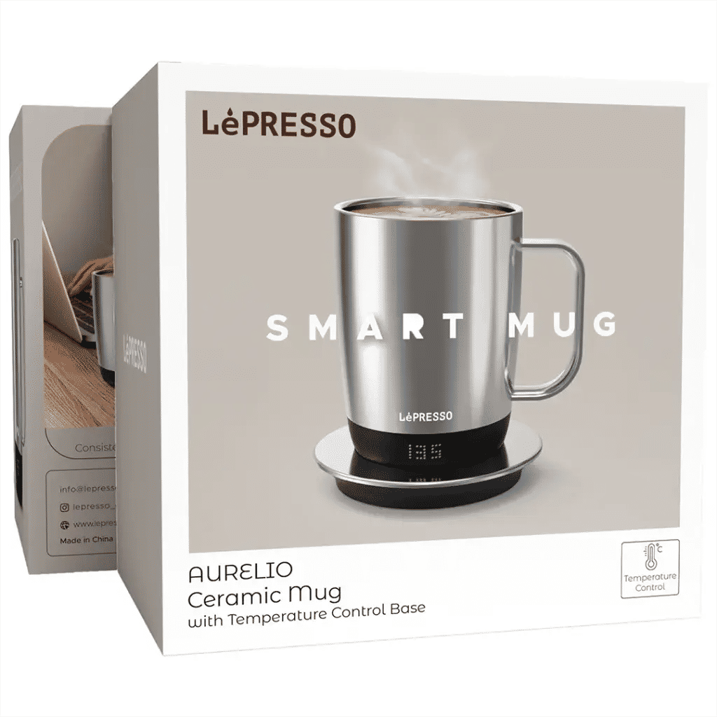 Lepresso Aurelio Ceramic Mug with Temperature Control Base