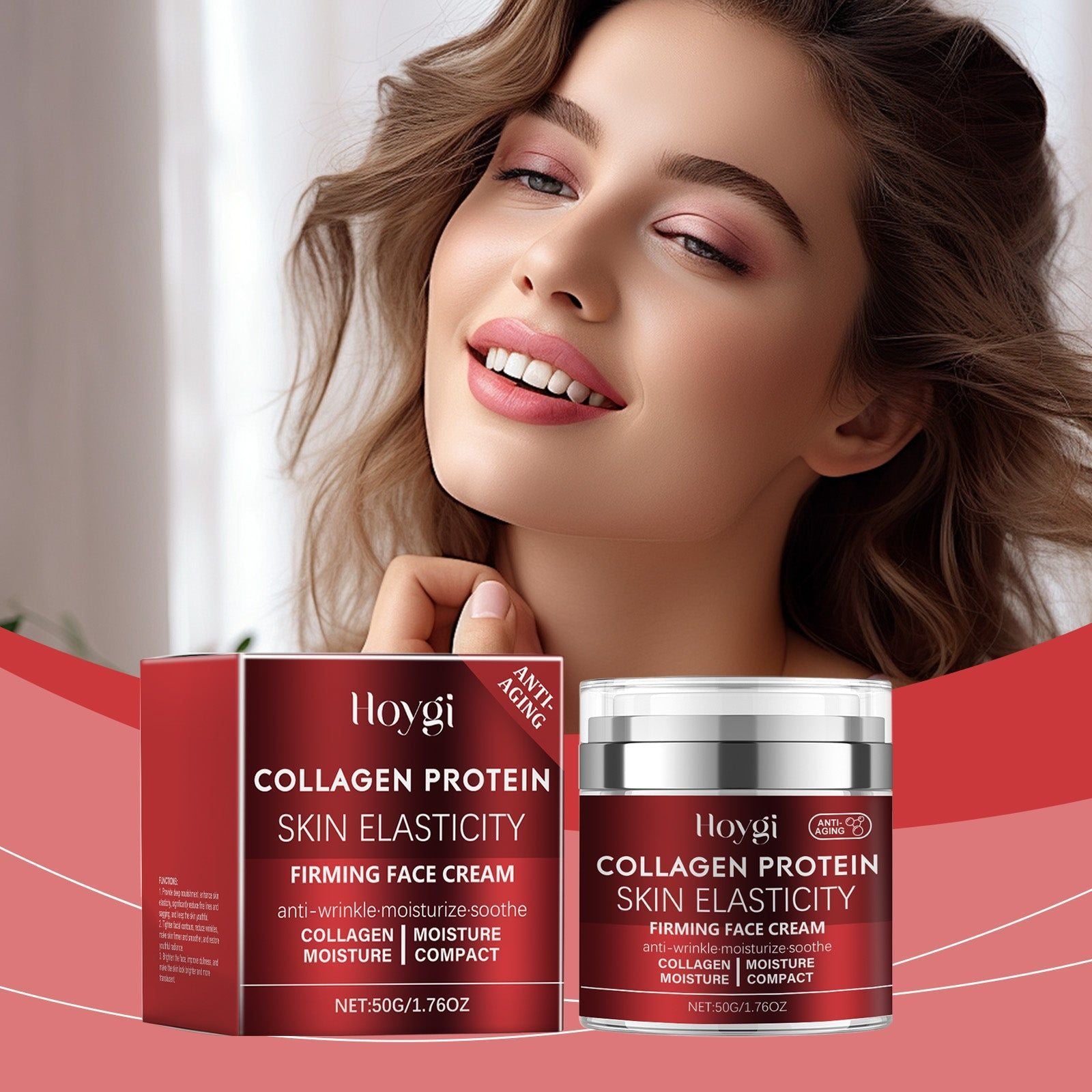Collagen Facial Cream, Hydrating, Anti-Aging, Soft Skin, Daily Care ,50g