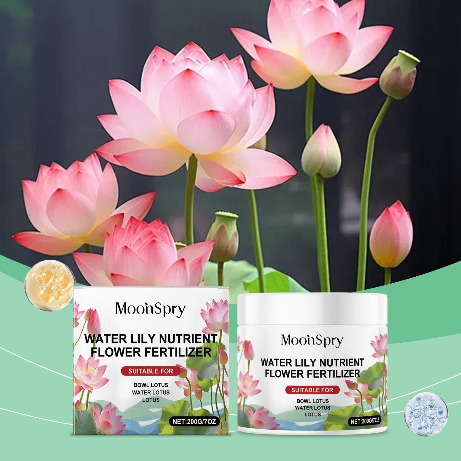 Boost Plant Nutrition, Promote Flowering, Hydroponic Lotus Fertilizer, Easy to Use ,200g