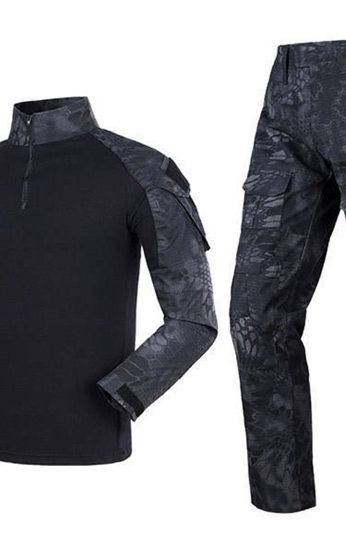 Hunting Clothes Camouflage Shirt Set - Army Tactical Military Combat, Paintball Tee and Pants