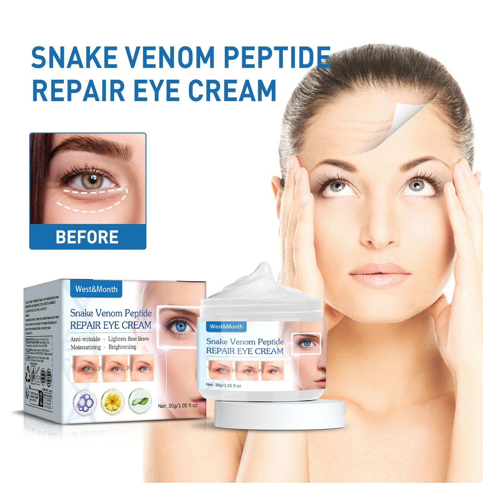 Snake Peptide Eye Cream Anti-Wrinkle Moisturizer 30g