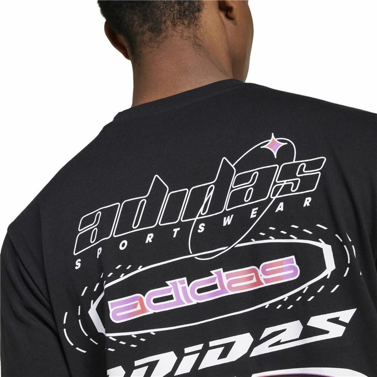 Men’s Short Sleeve T-Shirt Adidas House Of Tiro Summer Graphic Black