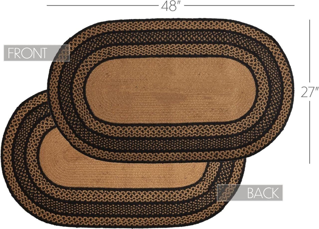 AIESY® Beautiful Reversible Braided Cotton Area Door mats