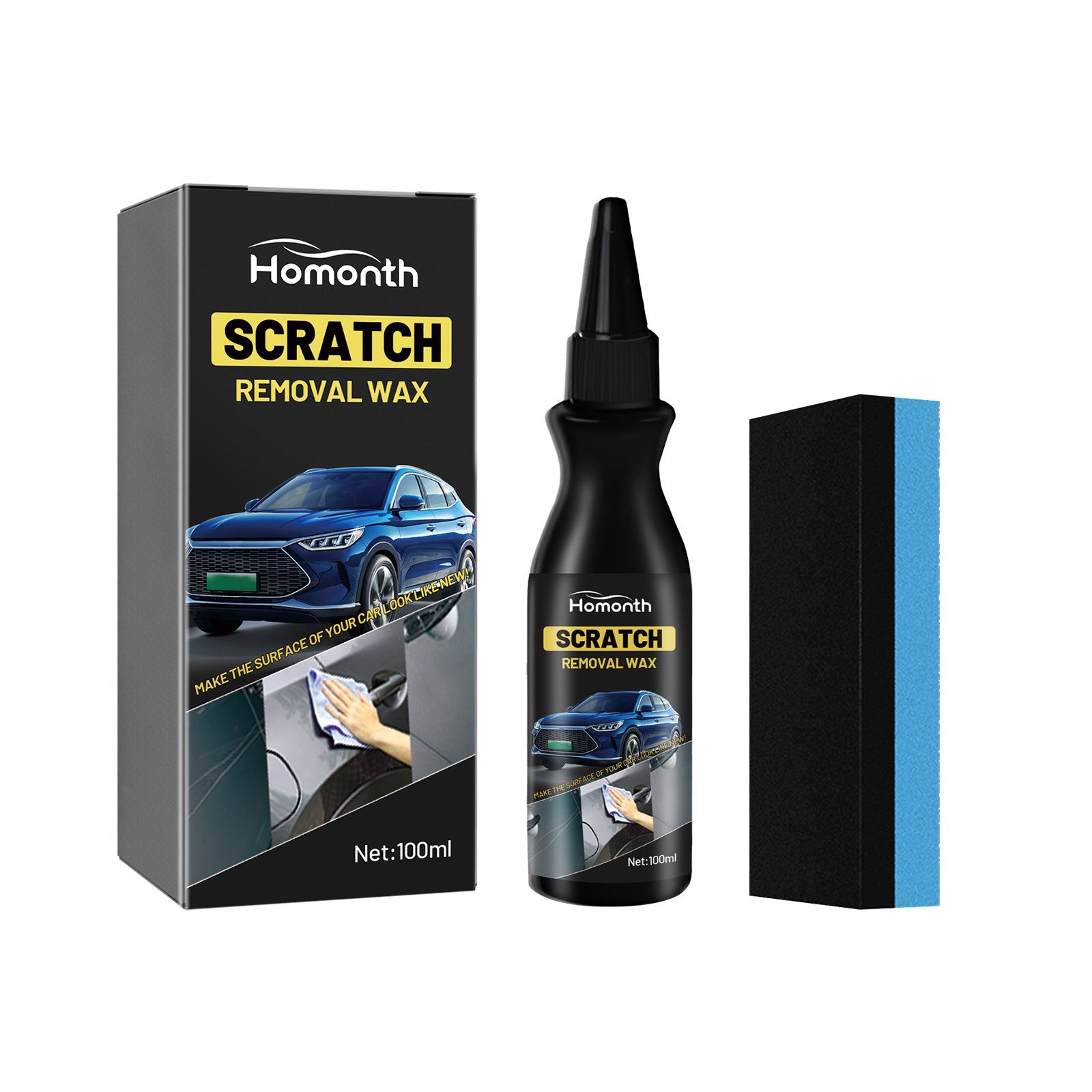 Car Scratch Repair Cream, Fast Paint Touch Up, Car Care, Shine & Restore ,1set