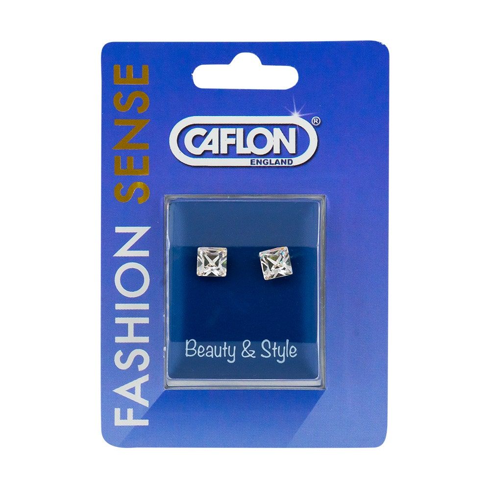 Caflon Fashion Sense Gold Plated Crystal Square, 6mm