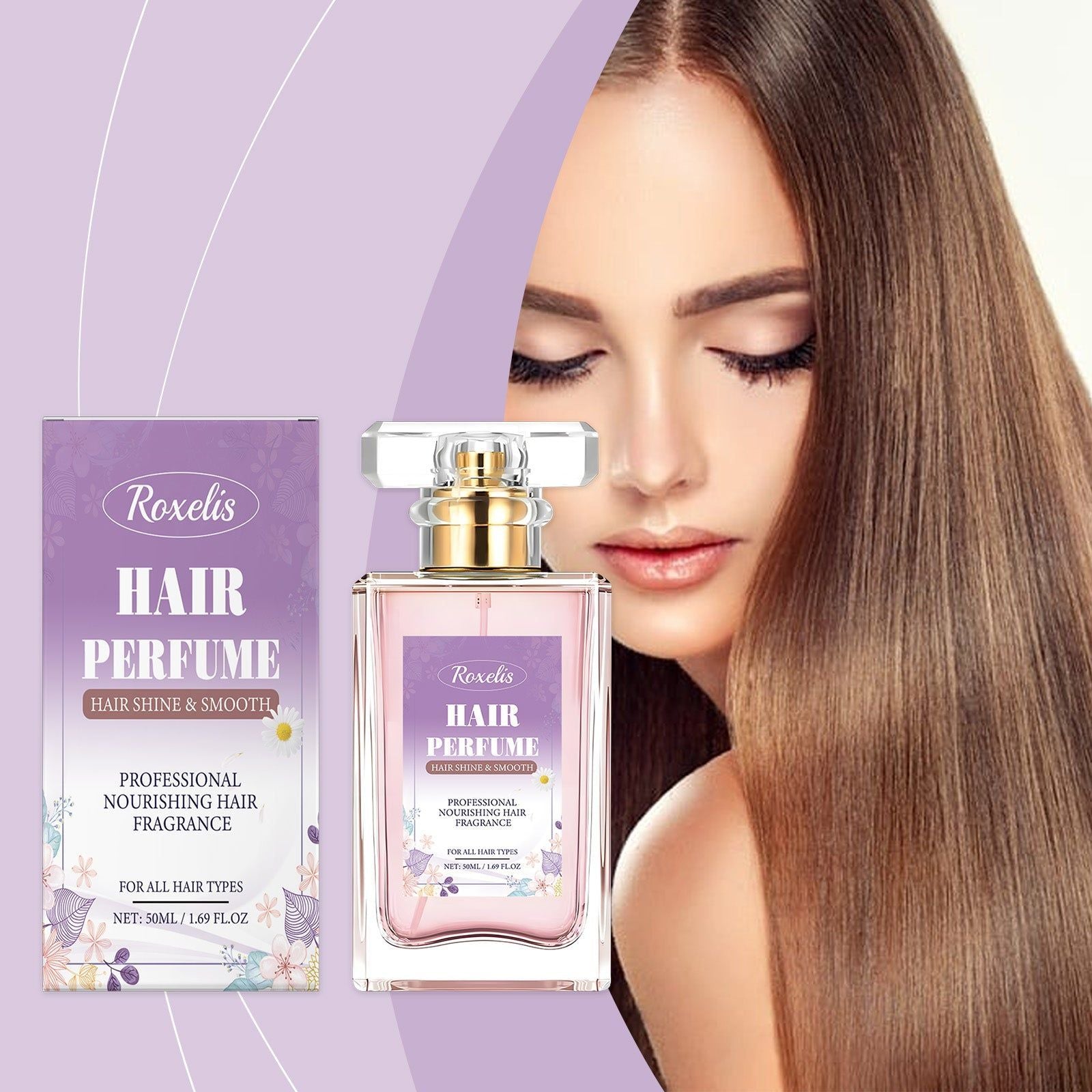 Chamomile Hair Perfume Spray, Hydrating Floral Fragrance for Soft Shiny Hair ,50ml