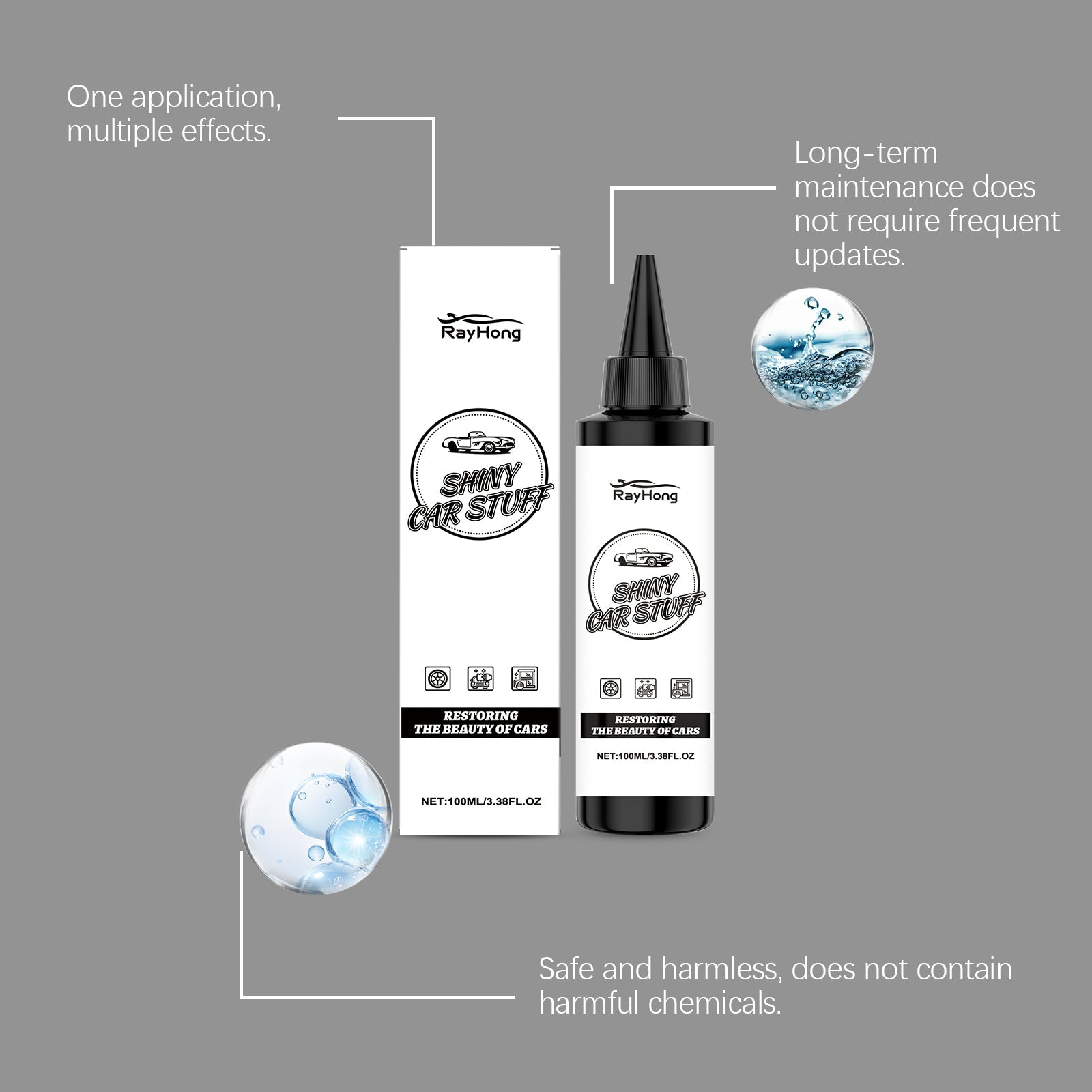 Auto Care Coating, Mirror Shine, Waterproof, UV Protection, Car Detailing Supplies ,100ml