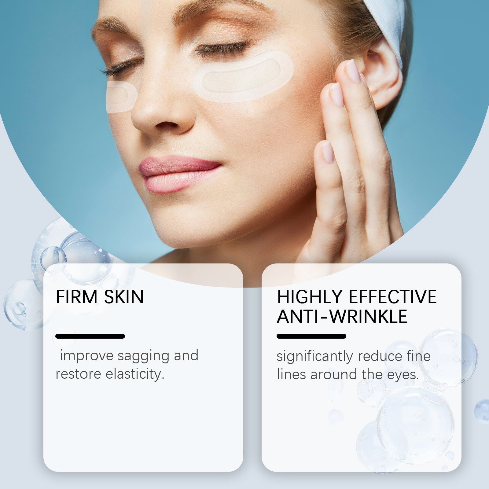 Anti-Wrinkle Eye Mask, Hydrating, Brightening, Eye Care, Firming, Collagen, Vitamin E ,1pairs