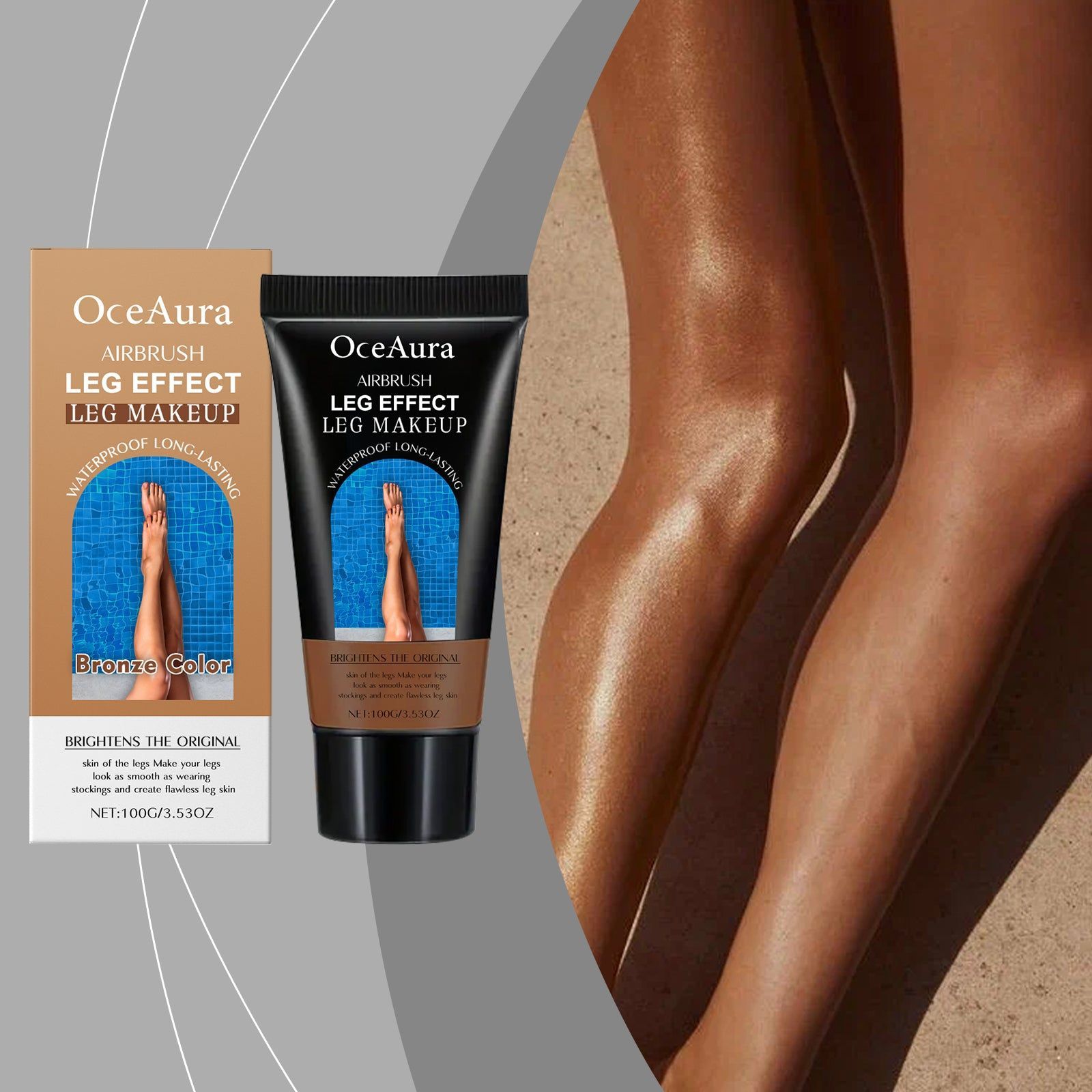 Blackening Foundation for Legs, Summer Beach Glow, Flawless Bronze Skin ,100g