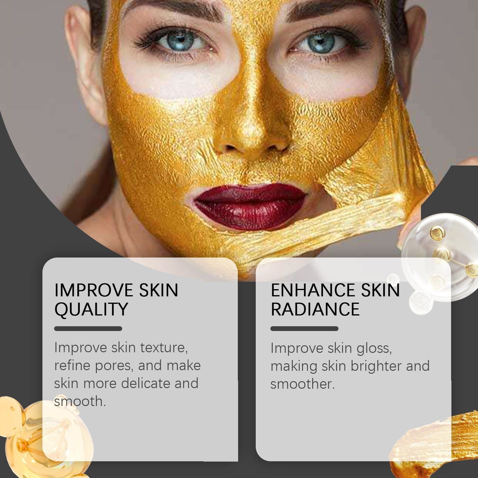24k Gold Collagen Facial Mask, Anti-Aging, Brightening, Deep Cleansing, Hydrating ,120g
