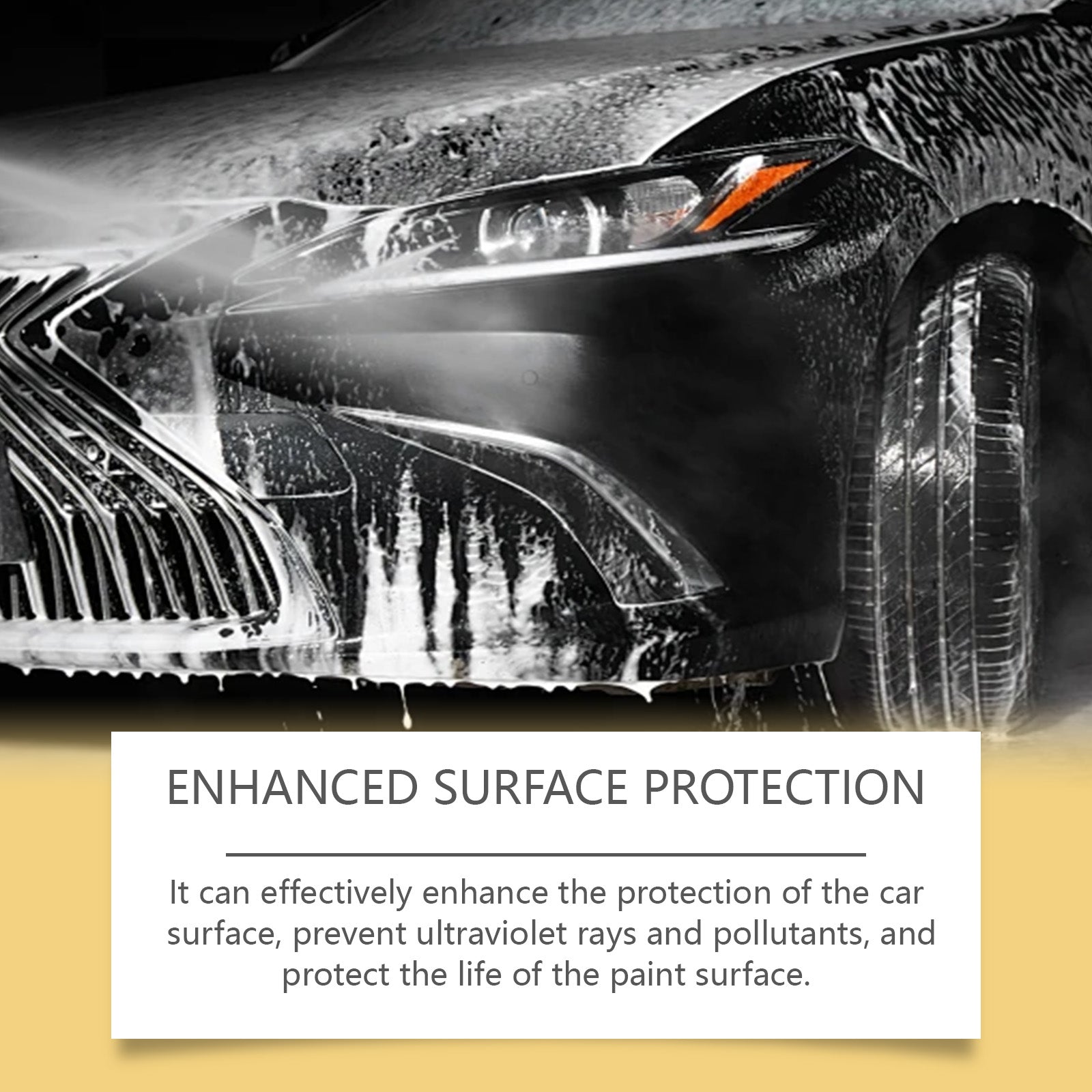 Car Paint Maintenance Foam Cleaner, Interior & Exterior, Water-Repellent, Long-Lasting Shine ,1set