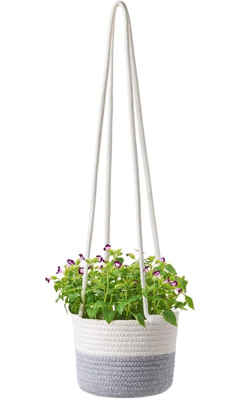 Jute Rope Woven Indoor Plant Hanging Holder For Decor