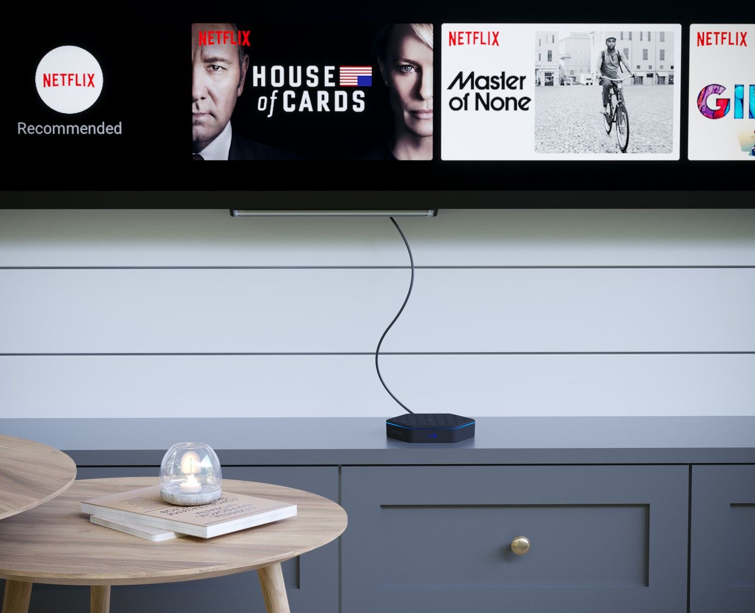 Porodo TV Box Ultra High-Speed Media Streaming, 2GB RAM, 16GB Storage, Black