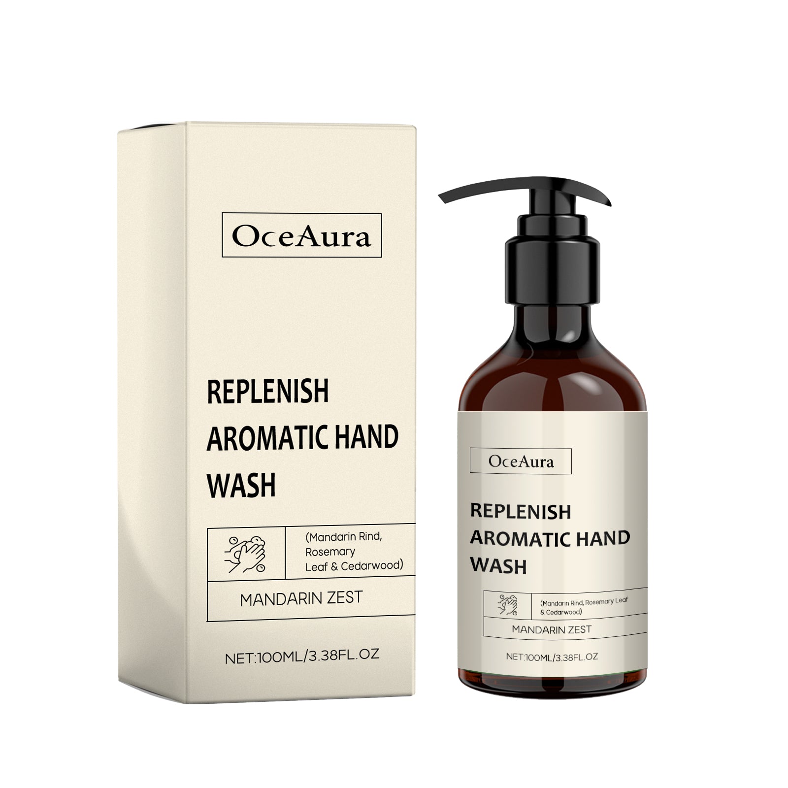 Nourishing Hand Sanitizer, Gentle Clean Hands, Moisturizing, Natural Citrus ,100ml