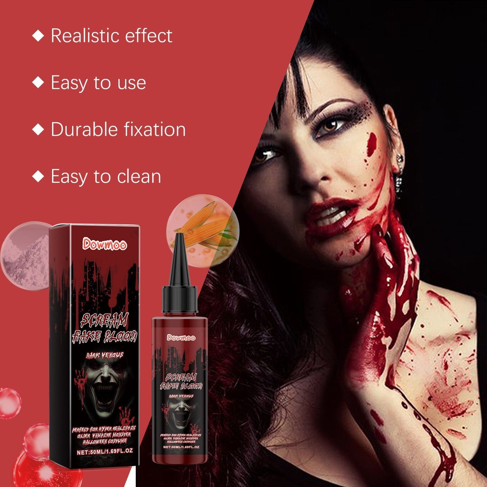 Create Spooky Atmospherics with Halloween Plasma Blood Drops, Realistic Wound Effects ,50ml