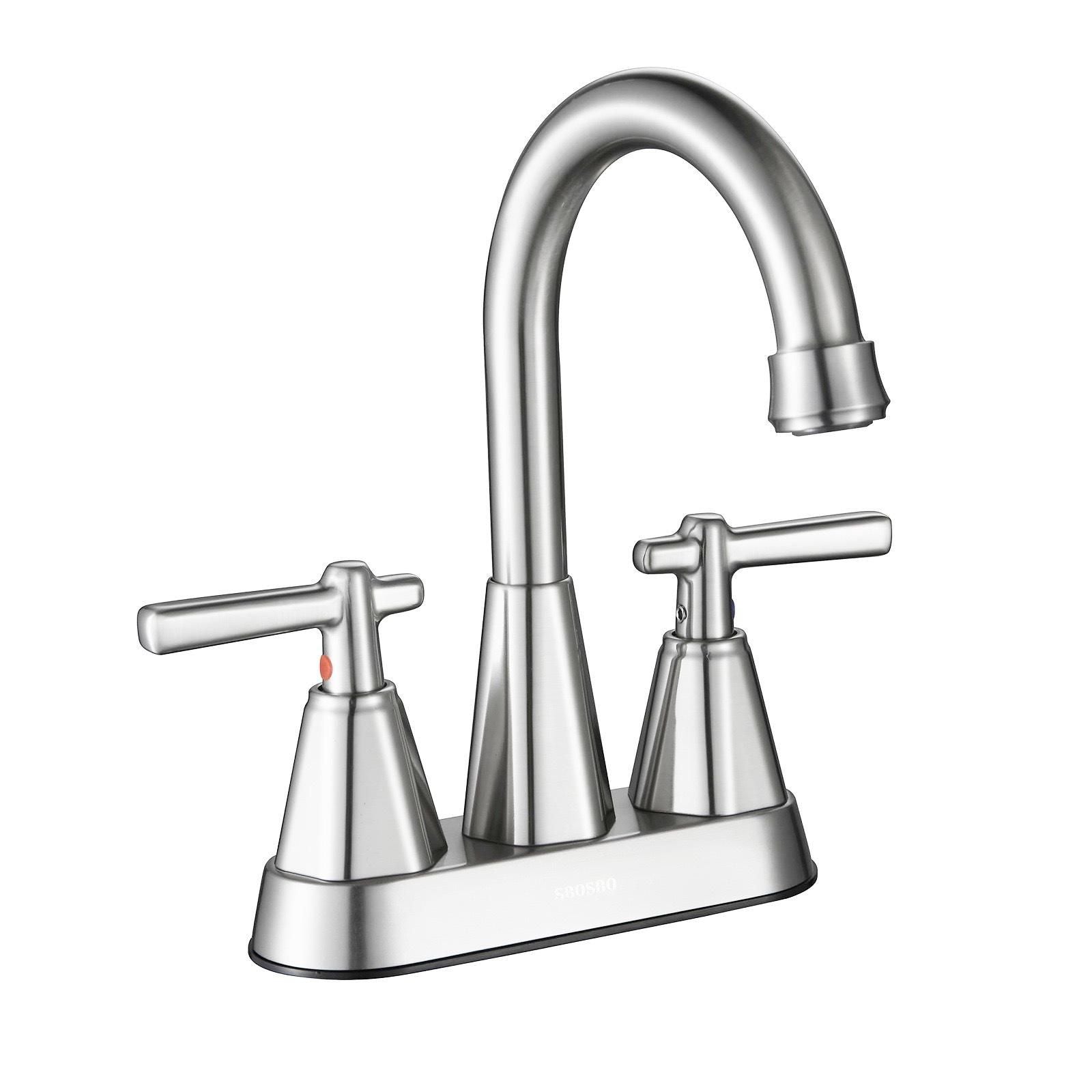 Dual Handle Bathroom Sink Faucet Brushed YH068