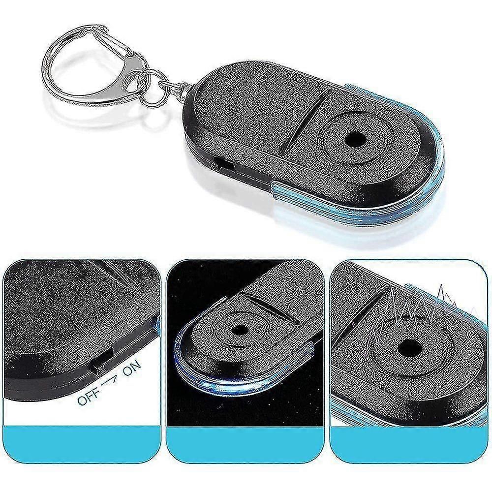 Wireless Key Finder With Alarm LED Light and Voice Activation