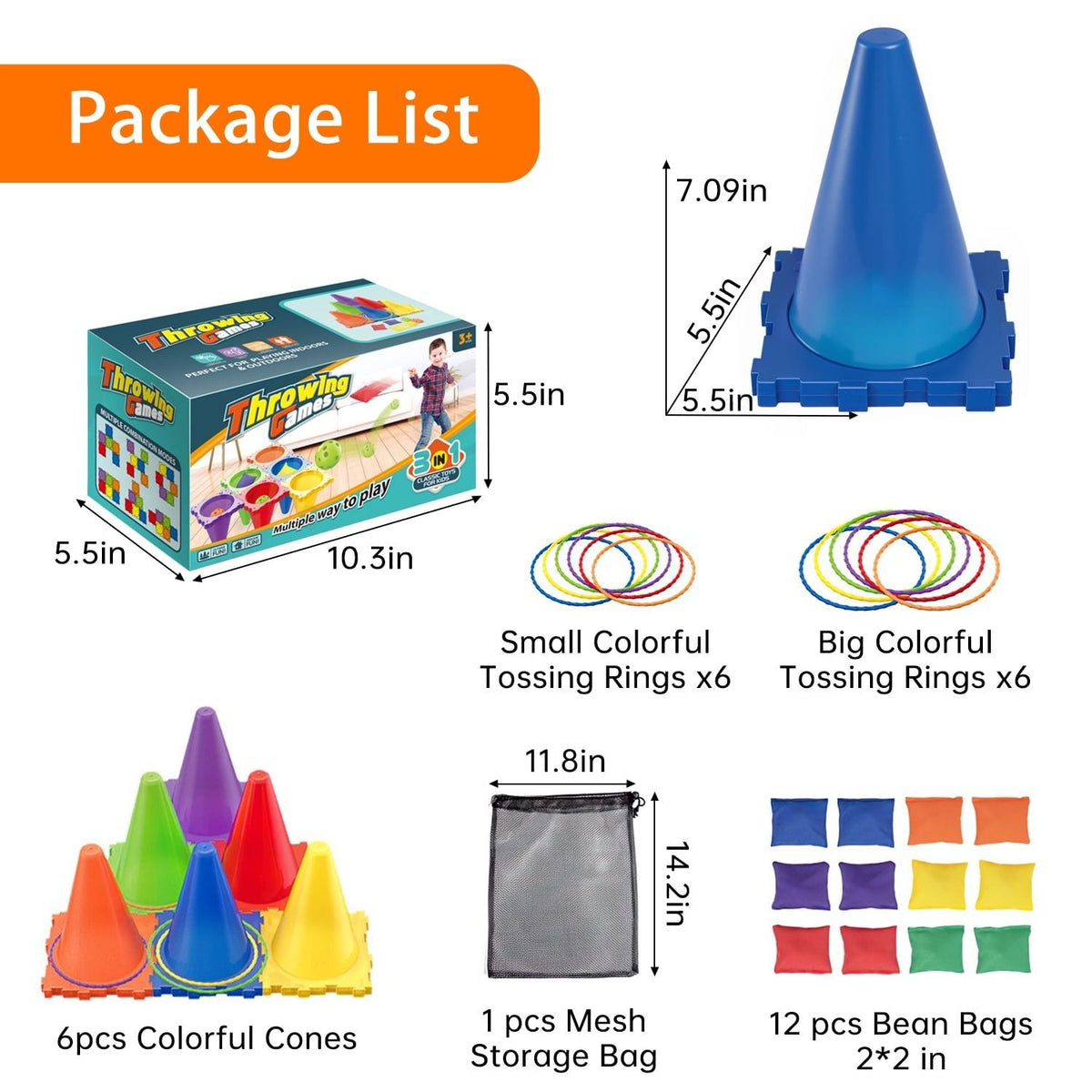 31 Pcs Bean Bag Toss Game Set Outdoor Carnival Games Set for Ages 4 5 6 7 Birthday Party Gifts