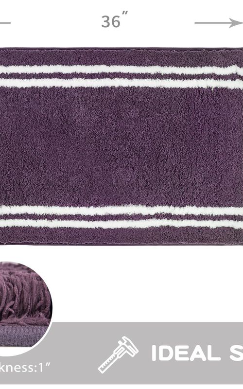 AIESY® Non-Slip Super Absorbent Quick Dry Shaggy Microfiber Bath Mat